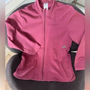 Adidas Burgundy Zip-Up Jacket